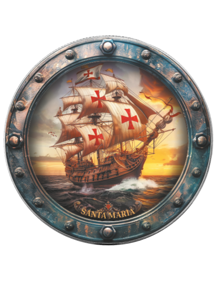 SANTA MARIA Berühmte Schiffe 1 Oz Silbermünze 1$ USA 2025 - Coins & More - Usa