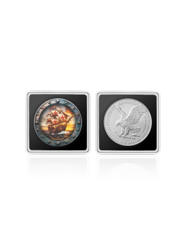 SANTA MARIA Berühmte Schiffe 1 Oz Silbermünze 1$ USA 2025 - Coins & More - Usa