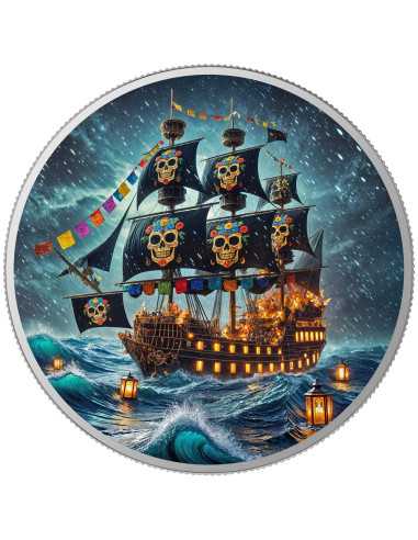 CORSAIR Dia De Los Muertos Pièce de monnaie en argent de 1 once Mexique 2024 - Coins & More - Mexique