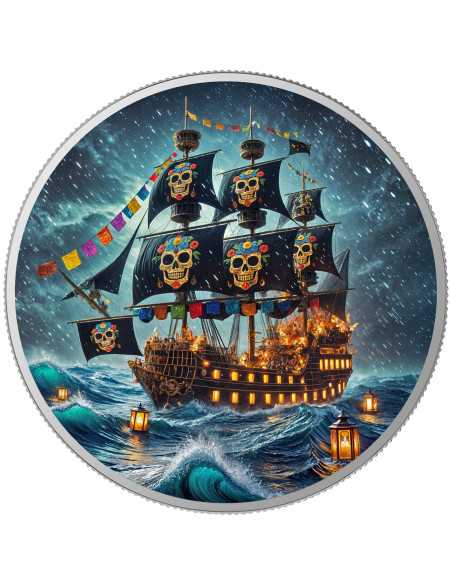 CORSAIR Dia De Los Muertos Pièce de monnaie en argent de 1 once Mexique 2024 - Coins & More - Mexique