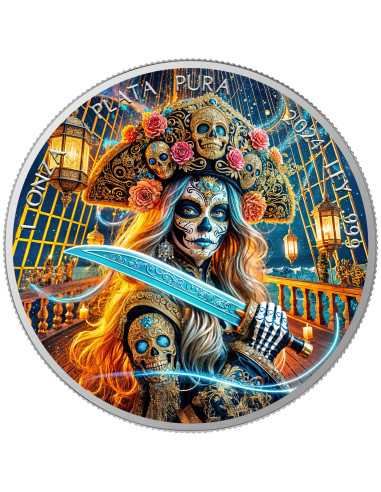CORSAIR Dia De Los Muertos Pièce de monnaie en argent de 1 once Mexique 2024 - Coins & More - Mexique