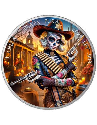 SHERIFF Dia De Los Muertos Moneta d'argento da 1 Oz Messico 2024 - Coins & More - Messico