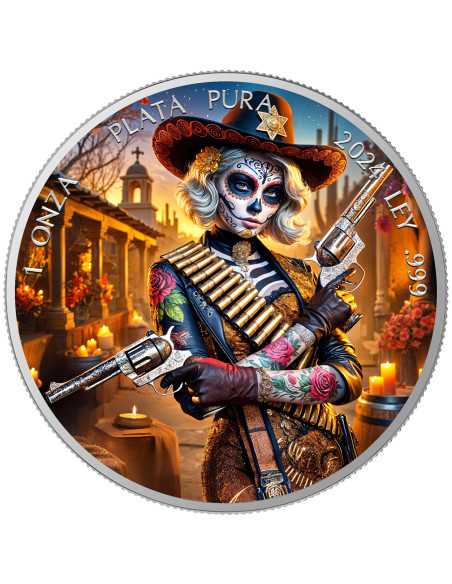 SHERIFF Dia De Los Muertos 1 Oz Silver coin 1 Ounce Mexico 2024 - Coins & More - Mexique