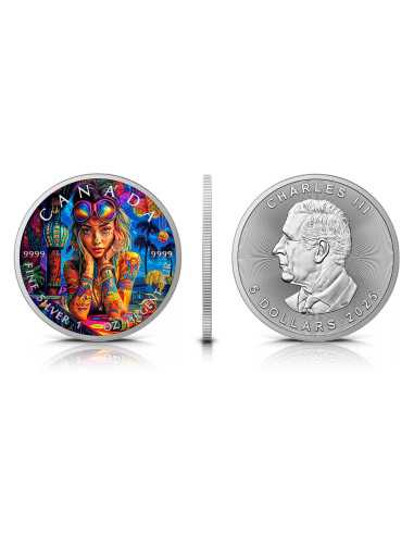 MARTES Tattoo Girls Moneda de Plata de 1 Oz 5$ Canadá 2025 - Coins & More - Canada