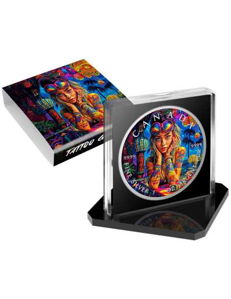 MARTES Tattoo Girls Moneda de Plata de 1 Oz 5$ Canadá 2025 - Coins & More - Canada