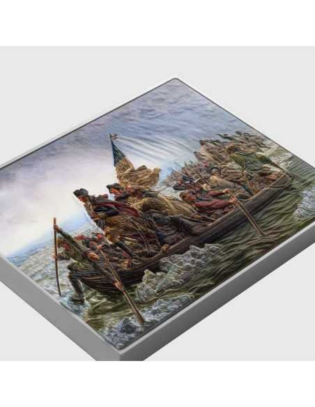 WASHINGTON CROSSING THE DELAWARE By Emanuel Leutze Colored 2.5 Oz Silver & 120g Copper Coin 10000 Francs Chad 2024 - Coins & ...