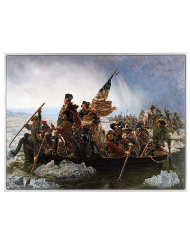 WASHINGTON CROSSING THE DELAWARE By Emanuel Leutze Colored 2.5 Oz Silver & 120g Copper Coin 10000 Francs Chad 2024 - Coins & ...