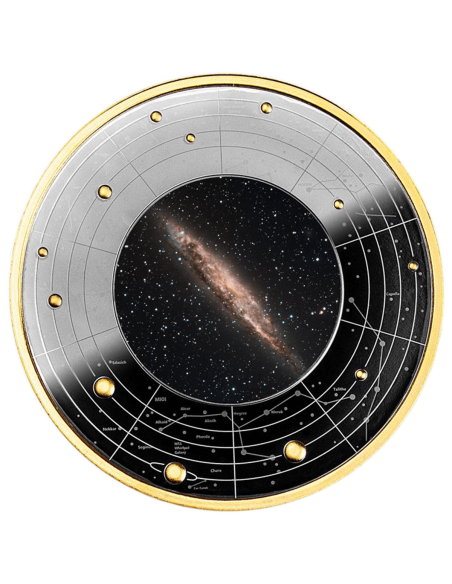 NGC 4945 Galaxy Galaxies Silbermünze 500 Francs CFA Kamerun 2024 - Coins & More - Kamerun