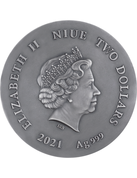 ZEUS Gods 2 Oz Silver Coin 2$ Niue 2021 - Coins & More - Niue