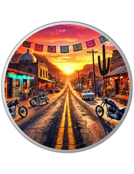 BIKER Dia De Los Muertos 1 Oz Silbermünze 1 Unze Mexiko 2024 - Coins & More - Mexiko