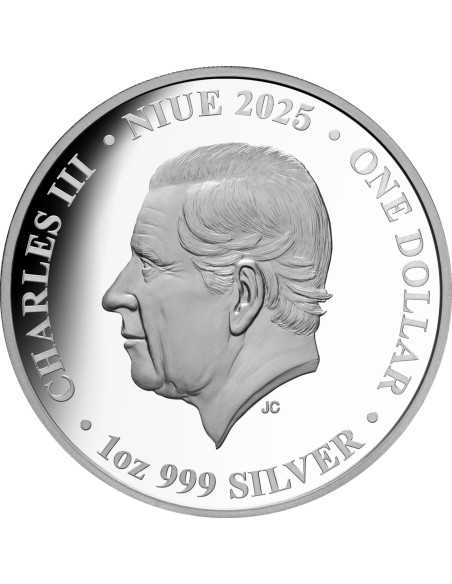 EVERGREEN RAINFOREST Colori dell'Australia 1 Oz Silver Coin 1$ Niue 2025 - Coins & More - Niue
