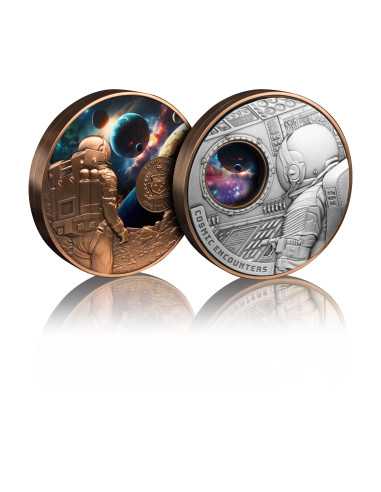 COSMIC ENCOUNTERS Pièce 1/2 Oz Argent & 340g Cuivre 1$ Samoa 2025 - Coins & More - Samoa