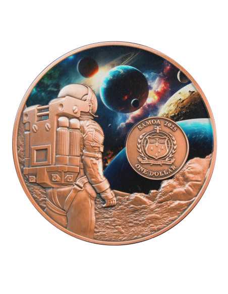 COSMIC ENCOUNTERS Pièce 1/2 Oz Argent & 340g Cuivre 1$ Samoa 2025 - Coins & More - Samoa