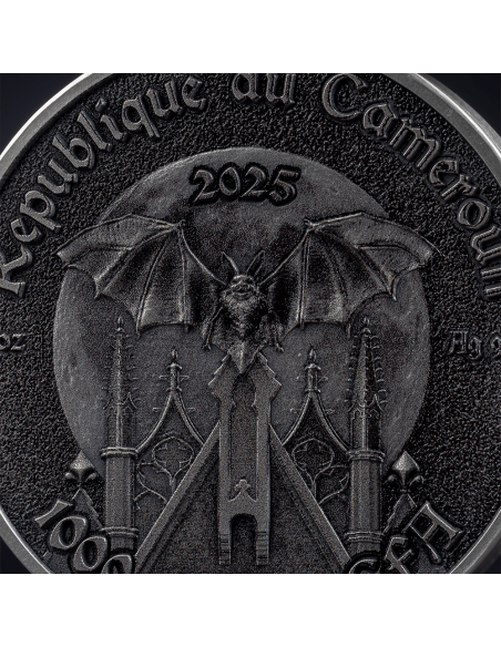 THE RAVEN Creatures of Nocturne 1 Oz Silver Coin 1000 Francs Cameroon 2025 - Coins & More - Cameroon
