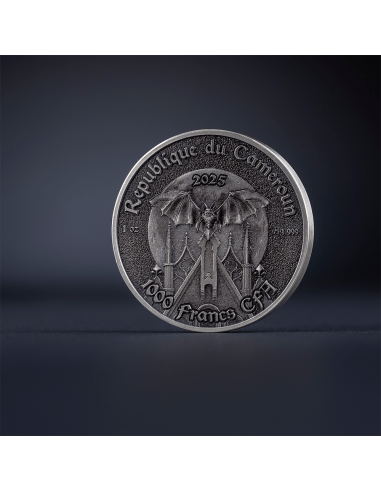 DER RABEN Kreaturen der Nocturne 1 Oz Silbermünze 1000 Francs Kamerun 2025 - Coins & More - Kamerun