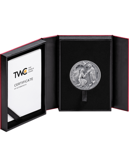 L'ANNUNCIATA Storie della Bibbia Moneta d'Argento da 2 Oz 2000 Franchi Camerun 2025 - Coins & More - Camerun