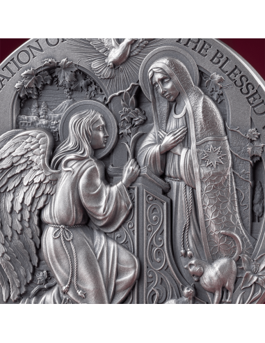 THE ANNUNCIATION Bible Stories 2 Oz Silver Coin 2000 Francs Cameroon 2025 - Coins & More - Cameroon