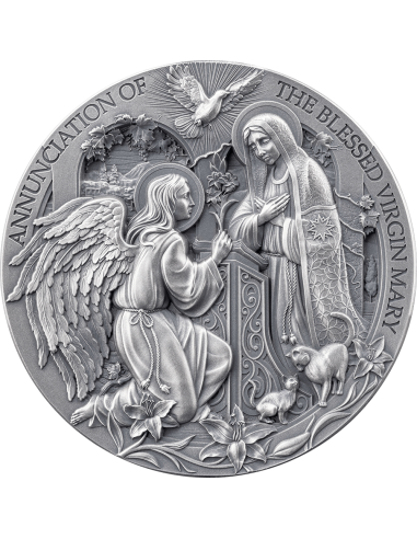 THE ANNUNCIATION Bible Stories 2 Oz Silver Coin 2000 Francs Cameroon 2025 - Coins & More - Cameroon