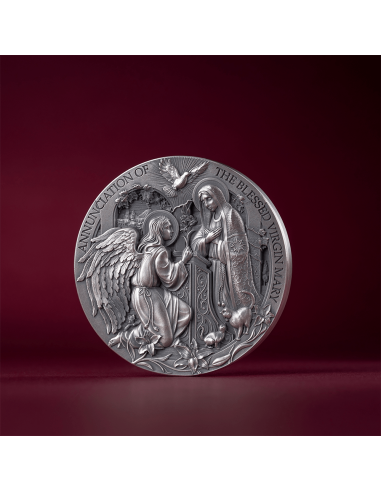 THE ANNUNCIATION Bible Stories 2 Oz Silver Coin 2000 Francs Cameroon 2025 - Coins & More - Cameroon