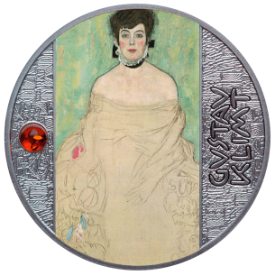 RETRATO DE AMALIE ZUCKERKANDL Gustav Klimt Moneda de Plata 500 Francos Camerún 2024 - Coins & More - Camerún