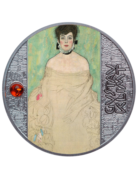 PORTRAIT VON AMALIE ZUCKERKANDL Gustav Klimt Silbermünze 500 Francs Kamerun 2024 - Coins & More - Kamerun