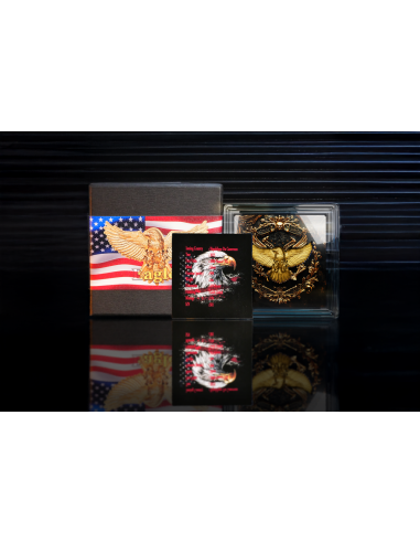 USA BALD EAGLE Gold Vergoldete 2 Oz Silbermünze 2000 Francs Kamerun 2025 - Coins & More - Kamerun