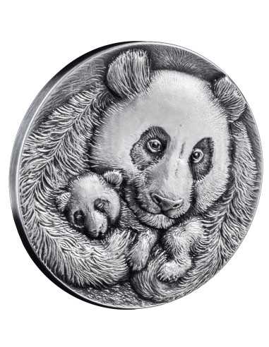 PANDA GIGANTE Huellas de Animales 3 Oz Moneda de Plata 30$ Liberia 2025 - Coins & More - Liberia