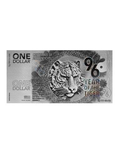 TIGER 96 Chinese Zodiac Series 2 Oz Silver Coin 5$ Niue 2022 - Coins & More - Niue