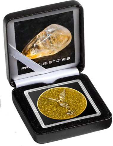 CITRINA CUARZO Piedras Preciosas 1 Oz Moneda de Plata 1 Onza Libertad 2024 - Coins & More - Usa