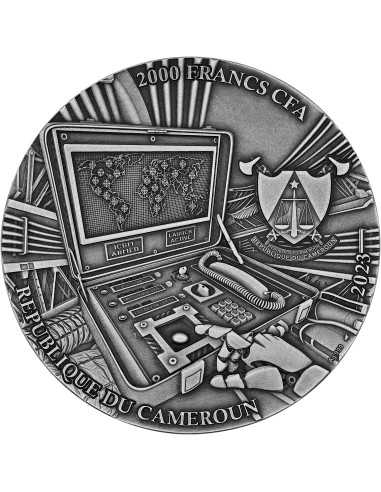 AWARENESS Fin de l'humanité Pièce de monnaie en argent de 2 oz 2000 Francs CFA Cameroun 2023 - Coins & More - Niue