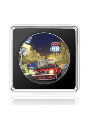ROUTE 66 America's Famous Roads Moneda de Plata de 1 Oz 1$ USA 2025 - Coins & More - Usa