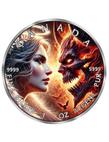 ANGELO DELLA MORTE Angeli e Diavoli Moneta d'Argento da 1 Oz 5$ Canada 2025 - Coins & More - Canada