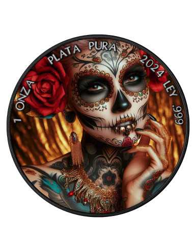 LA CALAVERA Jour des Morts Pièce de monnaie en argent de 1 Oz 1 Onza Mexique 2024 - Coins & More - Mexique