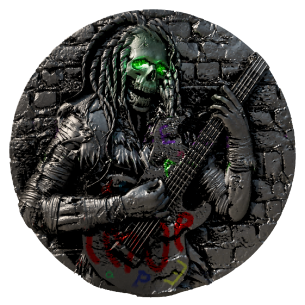 FRIEDEN UND LIEBE Urban Rebellion 2 Oz Silbermünze 2000 Francs Kamerun 2025 - Coins & More - Kamerun 2