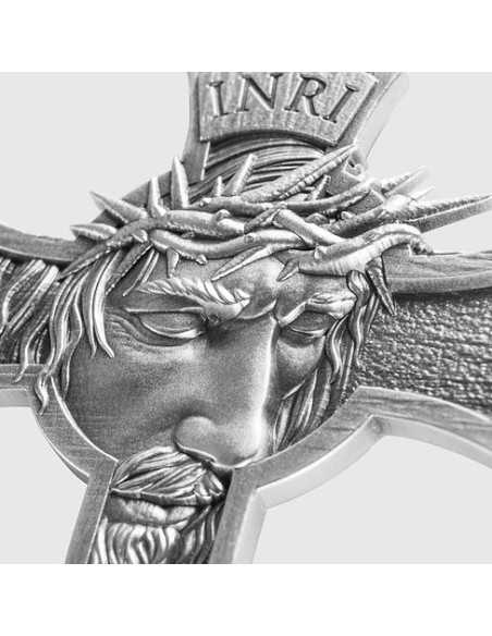 JESUS CROSS 1 Oz Silbermünze 5000 Francs Tschad 2025 - Coins & More - Tschad