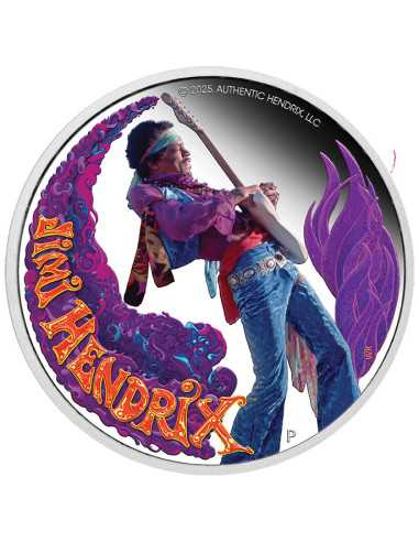 Moneta d'argento da 1 Oz JIMMY HENDRIX 1$ Tuvalu 2025 - Coins & More - Tuvalu