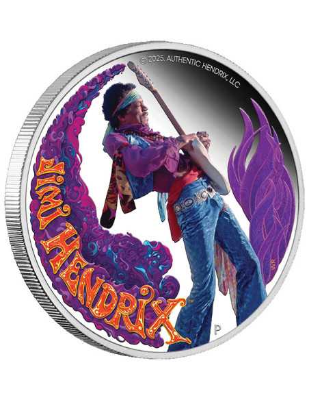 Moneta d'argento da 1 Oz JIMMY HENDRIX 1$ Tuvalu 2025 - Coins & More - Tuvalu