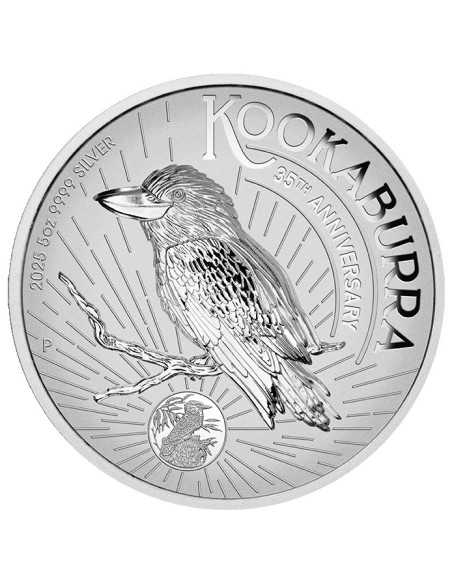 AUSTRALIAN KOOKABURRA 5 Oz Moneta d'argento incusa ad alto rilievo 8$ Australia 2025 - Coins & More - Australia