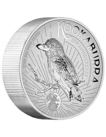 AUSTRALIAN KOOKABURRA 5 Oz Moneta d'argento incusa ad alto rilievo 8$ Australia 2025 - Coins & More - Australia