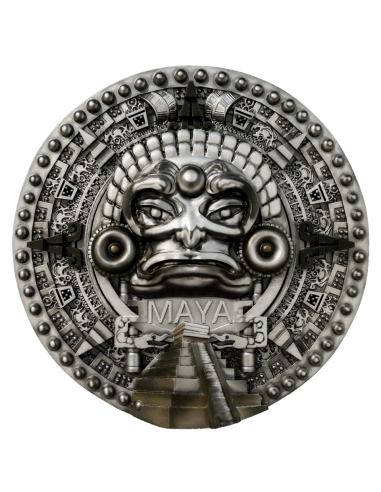 MAYAN CIVILIZATION Antike Ausführung 2 Oz Silbermünze 2000 Francs Kamerun 2025 - Coins & More - Kamerun