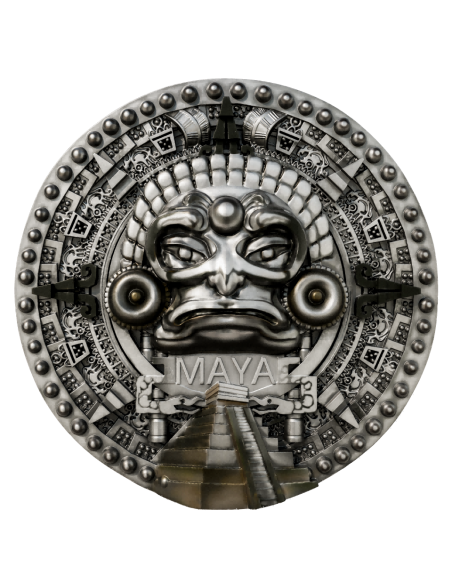 MAYAN CIVILIZATION Antike Ausführung 2 Oz Silbermünze 2000 Francs Kamerun 2025 - Coins & More - Kamerun