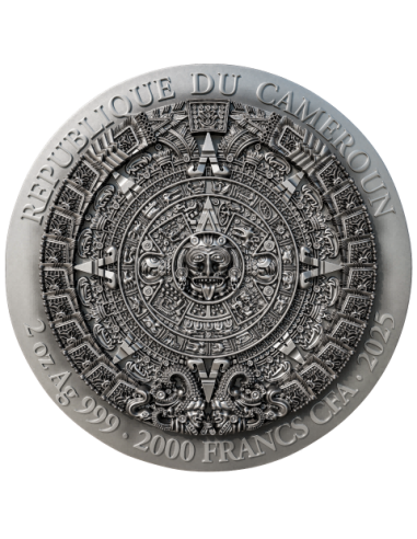MAYAN CIVILIZATION Antike Ausführung 2 Oz Silbermünze 2000 Francs Kamerun 2025 - Coins & More - Kamerun