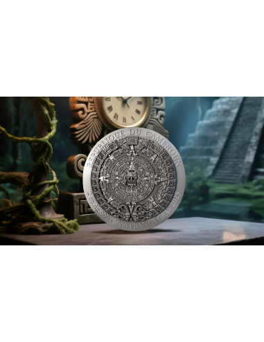 MAYAN CIVILIZATION Antike Ausführung 2 Oz Silbermünze 2000 Francs Kamerun 2025 - Coins & More - Kamerun