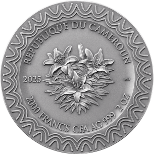AURORA Bellezza Celeste Moneta d'Argento da 2 Oz 2000 Franchi Camerun 2025 - Coins & More - Camerun 2
