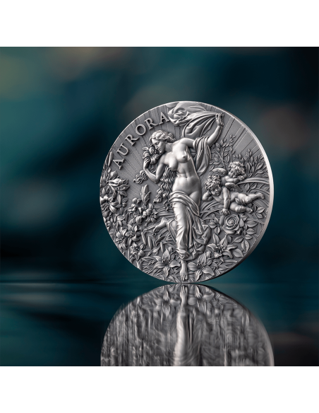 AURORA Belleza Celestial 2 Oz Moneda de Plata 2000 Francos Camerún 2025 - Coins & More - Camerún