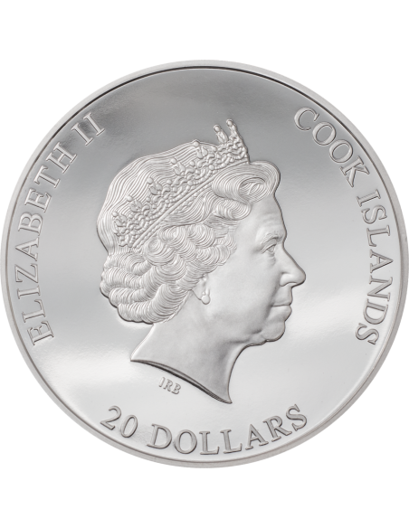 SILVER BURST 3 Oz Silver Coin 20$ Cook Islands 2021 - Coins & More - Scienza e Astronomia