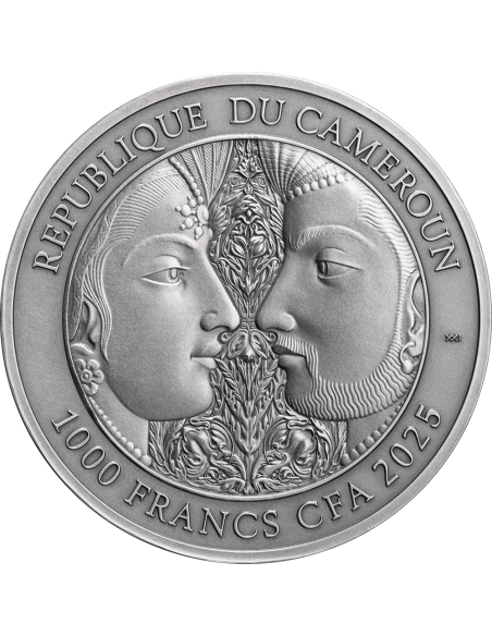 KAMA SUTRA II Momente der Liebe Kamasutra 1 Oz Silbermünze 1000 Francs Kamerun 2025 - Coins & More - Kamerun