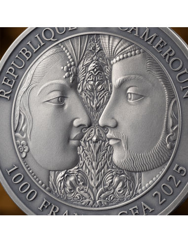 KAMA SUTRA II Momente der Liebe Kamasutra 1 Oz Silbermünze 1000 Francs Kamerun 2025 - Coins & More - Kamerun