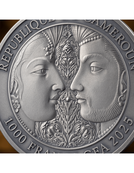 KAMA SUTRA II Momente der Liebe Kamasutra 1 Oz Silbermünze 1000 Francs Kamerun 2025 - Coins & More - Kamerun