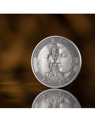KAMA SUTRA II Momente der Liebe Kamasutra 1 Oz Silbermünze 1000 Francs Kamerun 2025 - Coins & More - Kamerun